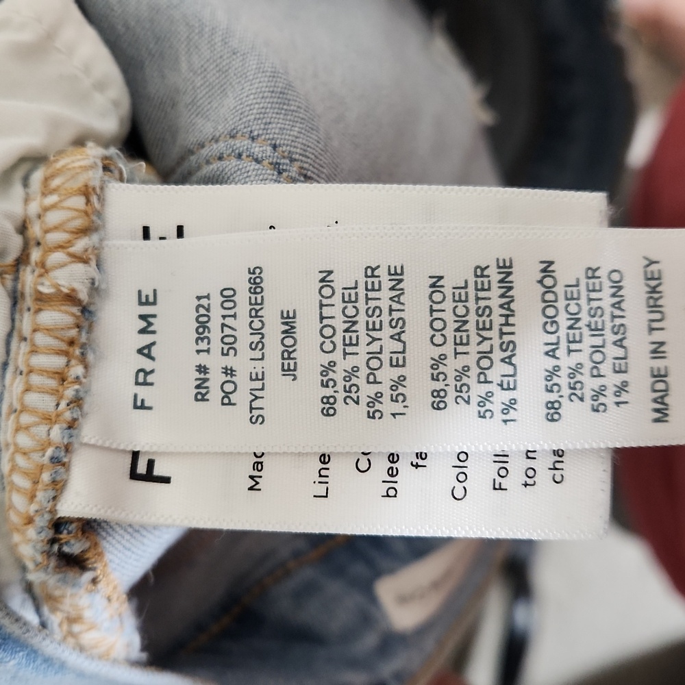 Frame Le Skinny de Jeanne Crop in Jerome Light Wash Size 25 - Picture 10 of 15